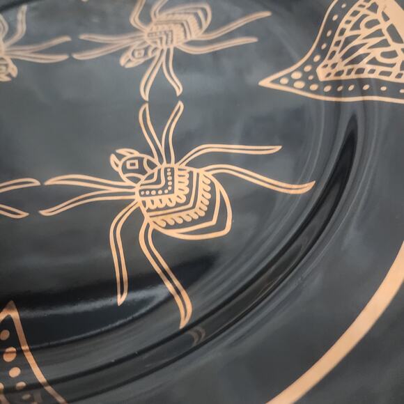 Holiday Home "Modern Mystic" -  Spider & Web Large Ceramic Serving Plate - Picture 3 of 7
